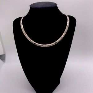 Steel Herringbone chocker Necklace 16”